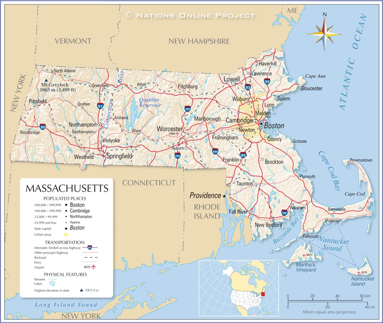 Map of the Commonwealth of Massachusetts, USA - Nations Online Project Map of the Commonwealth of Massachusetts, USA - Nations Online Project