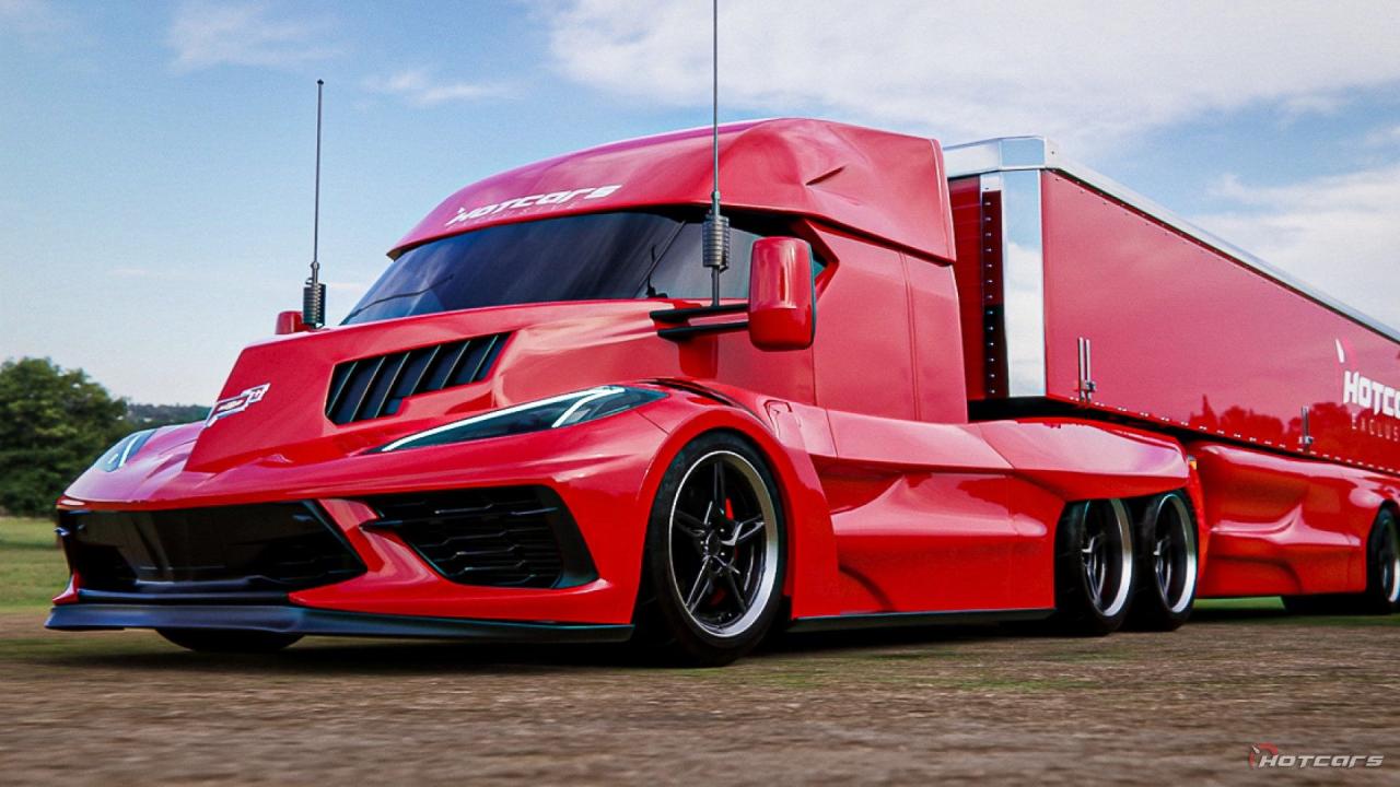 Our Chevrolet Corvette Semi-Truck Render Has A Great Feature You Won't ... Our Chevrolet Corvette Semi-Truck Render Has A Great Feature You Won't ...