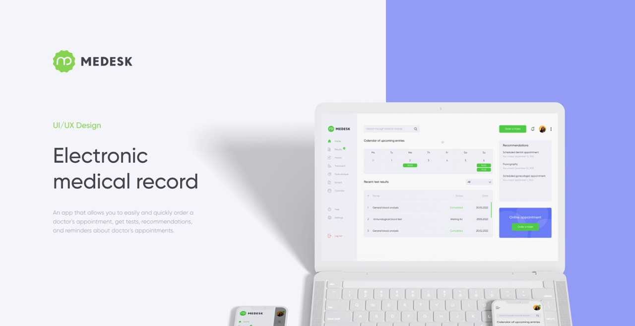 Electronic medical record on Behance Electronic medical record on Behance