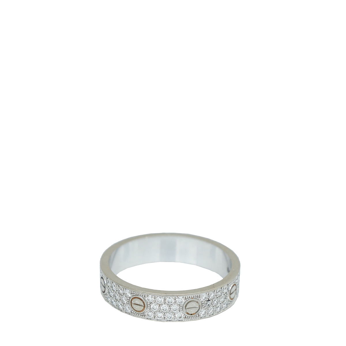 Cartier 18k White Gold Love Wedding Band Ring with Diamond– Oliver ... Cartier 18k White Gold Love Wedding Band Ring with Diamond– Oliver ...