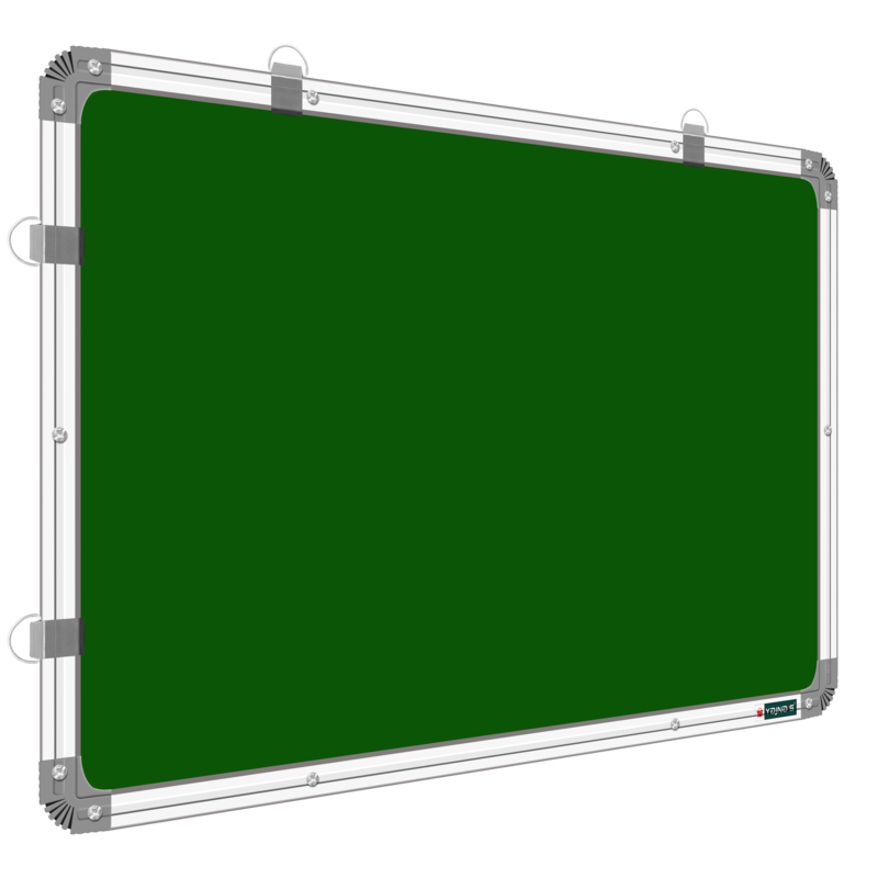 Realistic green chalkboard with wooden frame isolated on white ...