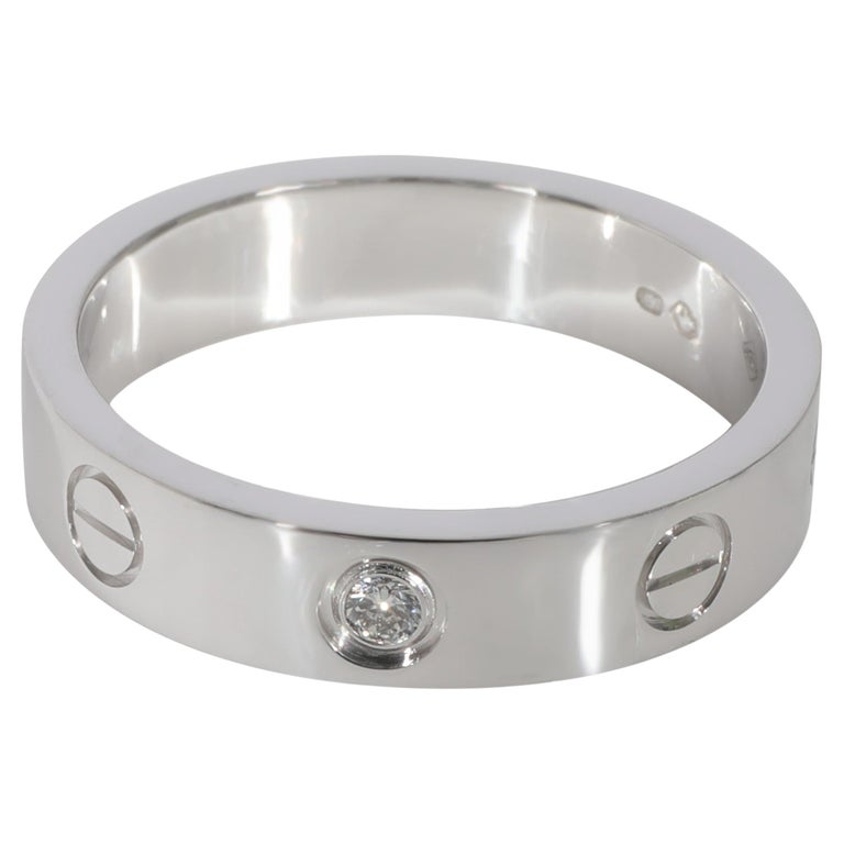 CARTIER 18K White Gold 6 Diamond 5.5mm LOVE Ring 53 6.5 495549 ... CARTIER 18K White Gold 6 Diamond 5.5mm LOVE Ring 53 6.5 495549 ...