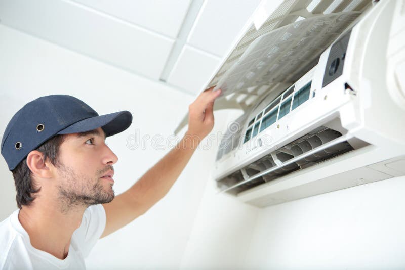 Fixing and Maintaining Air Conditioning System Stock Photo - Image of ... Fixing and Maintaining Air Conditioning System Stock Photo - Image of ...